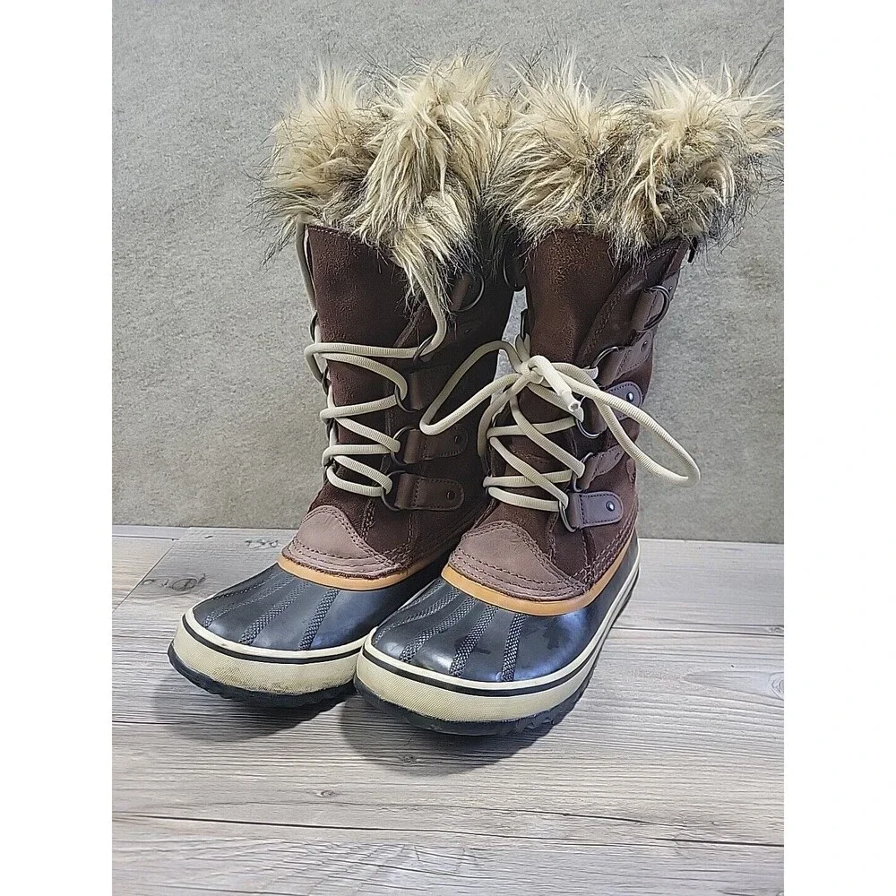 Sorel Joan of Arctic Waterproof Boots NL1540-256 Women's‎ Size 6 Brown Leather